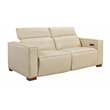 Riseholme Reclining Sofa in Contemporary Beige Authentic Full-Leather