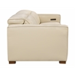 Riseholme Reclining Sofa in Contemporary Beige Authentic Full-Leather