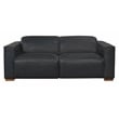 Riseholme Reclining Sofa in Contemporary Blue Authentic Full-Leather