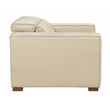 Riseholme Reclining Lounge Chair in Contemporary Beige Authentic Full-Leather