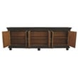Athena 6-Door Sideboard in Antique Black with Traditional Carving on Solid Wood