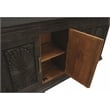 Athena 6-Door Sideboard in Antique Black with Traditional Carving on Solid Wood