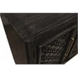 Juno 4-Door Sideboard in Antique Black with Traditional Carving on Solid Wood