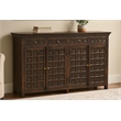 Anisa 4-Door 4-Drawer Sideboard in Traditional Antique Black on Solid Wood