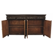 Anisa 4-Door 4-Drawer Sideboard in Traditional Antique Black on Solid Wood