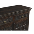 Anisa 4-Door 4-Drawer Sideboard in Traditional Antique Black on Solid Wood
