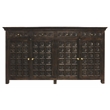 Anisa 4-Door 4-Drawer Sideboard in Traditional Antique Black on Solid Wood