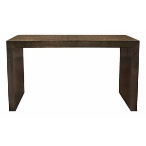 Landon 48&quot Console Table in Contemporary Stamped Brass Cladding on Solid Wood