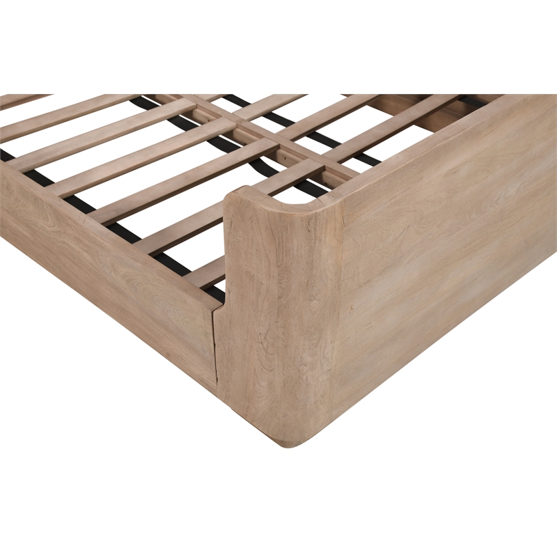 Argyle Queen Bed in Modern Light Ash Finish on Reclaimed Solid Wood