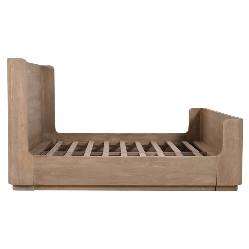 Argyle Queen Bed in Modern Light Ash Finish on Reclaimed Solid Wood