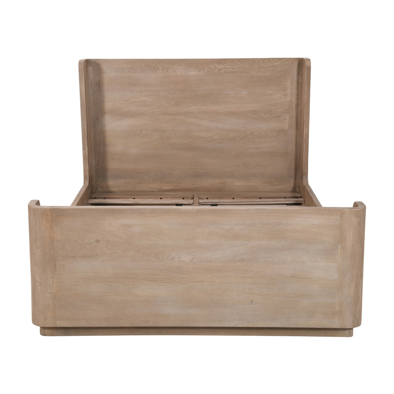 Argyle Queen Bed in Modern Light Ash Finish on Reclaimed Solid Wood