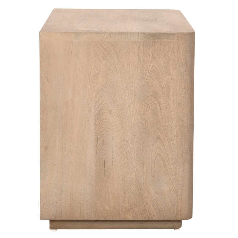 Argyle Nightstand in Modern Light Ash Ivory Finish on Reclaimed Solid Wood