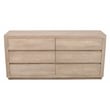 Argyle 6-Drawer Dresser in Modern Light Ash Ivory Finish on Reclaimed Solid Wood