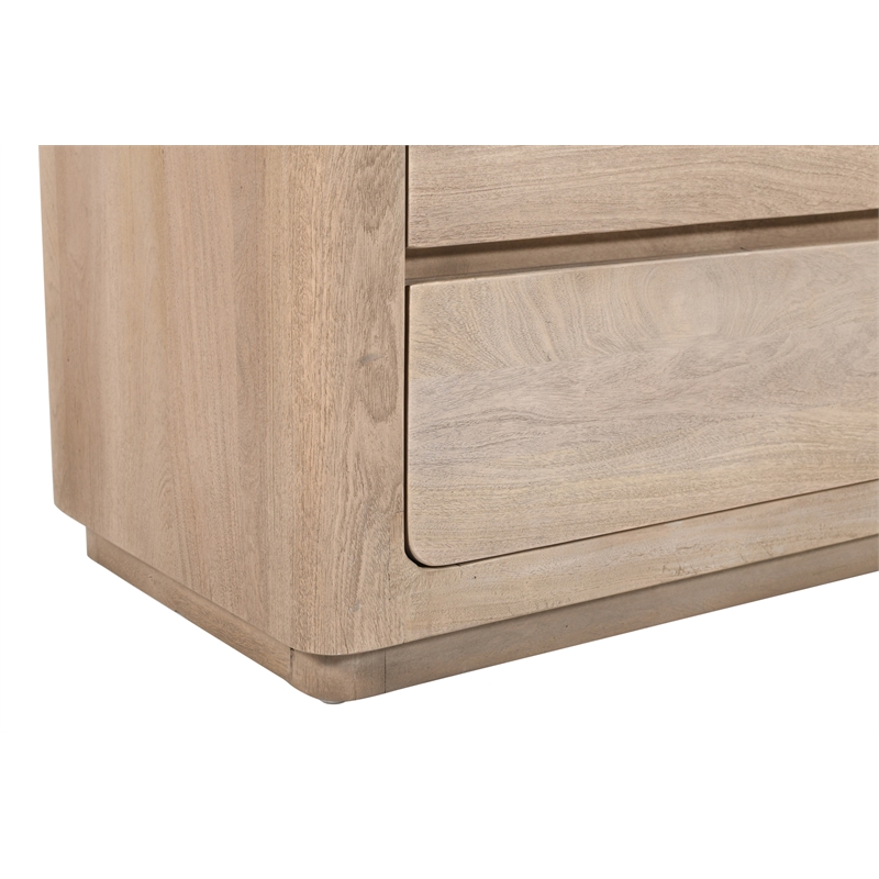 Argyle 6-Drawer Dresser in Modern Light Ash Ivory Finish on Reclaimed Solid Wood