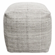 Remi Pouf in Handwoven Contemporary Salt and Pepper Gray Wool