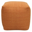 Remi Pouf in Handwoven Contemporary Orange Wool