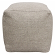 Remi Pouf in Handwoven Contemporary Silver Wool