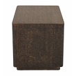 Landon Side Table in Contemporary Stamped Brass Cladding on Solid Wood