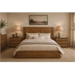 Flagstaff 3-Drawer Nightstand in Modern Spice Tan Finish on Solid Wood