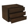 Flagstaff 3-Drawer Nightstand in Modern Barista Brown Finish on Solid Wood