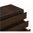 Flagstaff 3-Drawer Nightstand in Modern Barista Brown Finish on Solid Wood
