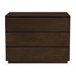 Flagstaff 3-Drawer Nightstand in Modern Barista Brown Finish on Solid Wood