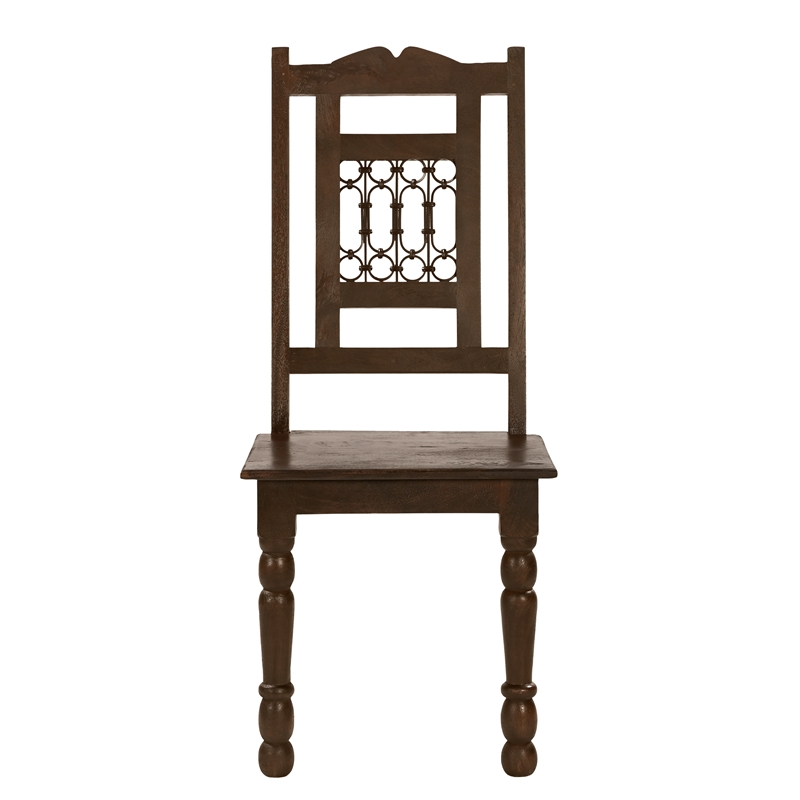 Bliss Dining Chair 2-Piece Set in Traditional Barista Brown on Solid Wood