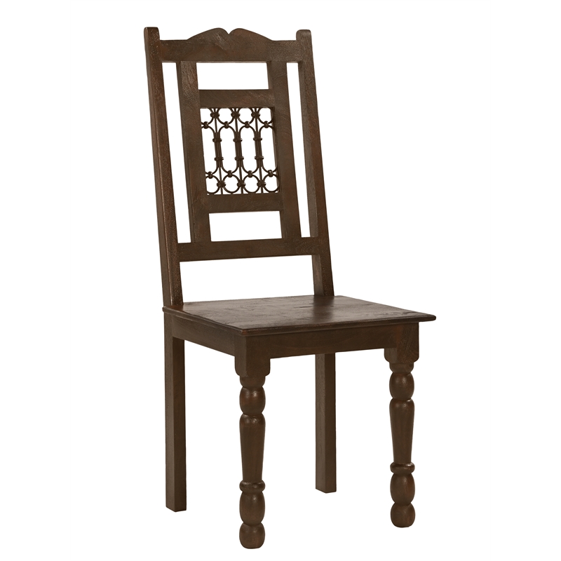 Bliss Dining Chair 2-Piece Set in Traditional Barista Brown on Solid Wood