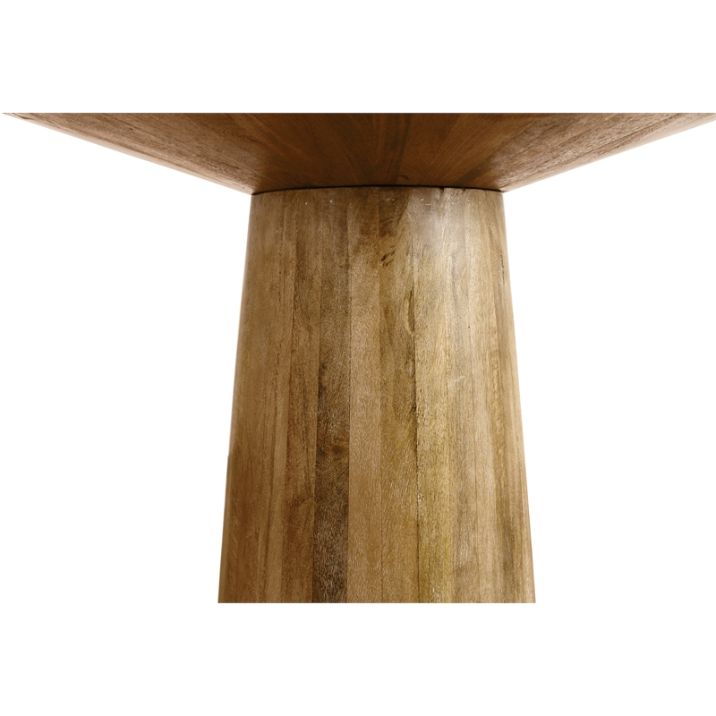 Jaden Round Counter Table in Mid-Century Distressed Natural Finish on Solid Wood