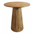 Jaden Round Counter Table in Mid-Century Distressed Natural Finish on Solid Wood