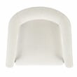Quinn Arm Chair in Ivory Boucle Fabric with Mid-century Space Black Wood Frame