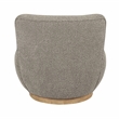 Maya Occasional Swivel Chair 2-Piece Set in Modern Silver Boucle Fabric