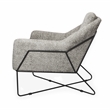 Emilia Lounge Chair 2-Piece Set in Modern Silver Boucle Fabric