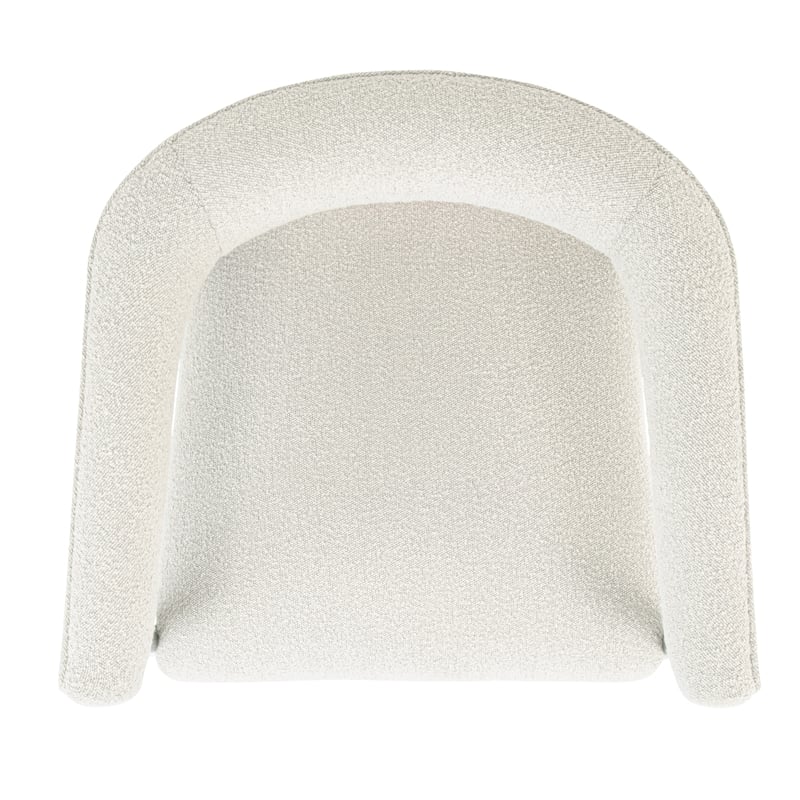 Quinn Arm Chair 2-Piece Set in Mid-Century Ivory Boucle Fabric