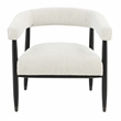 Quinn Arm Chair 2-Piece Set in Mid-Century Ivory Boucle Fabric