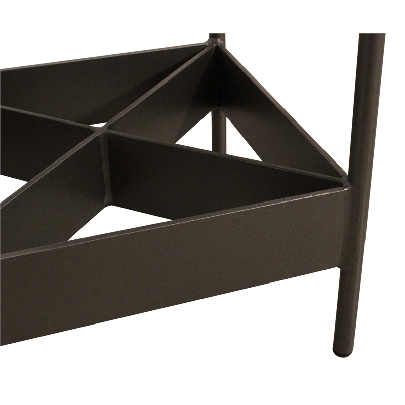 Emmett Counter Height Stool in Modern Antique Black Authentic Leather