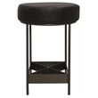 Emmett Counter Height Stool in Modern Antique Black Authentic Leather