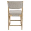 Clara Counter Height Stool in Contemporary Slate Gray Linen Fabric on Solid Wood
