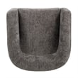 Tess Accent Chair 2-Piece Set in Modern Crystal Black Ribbed Linen on Solid Wood