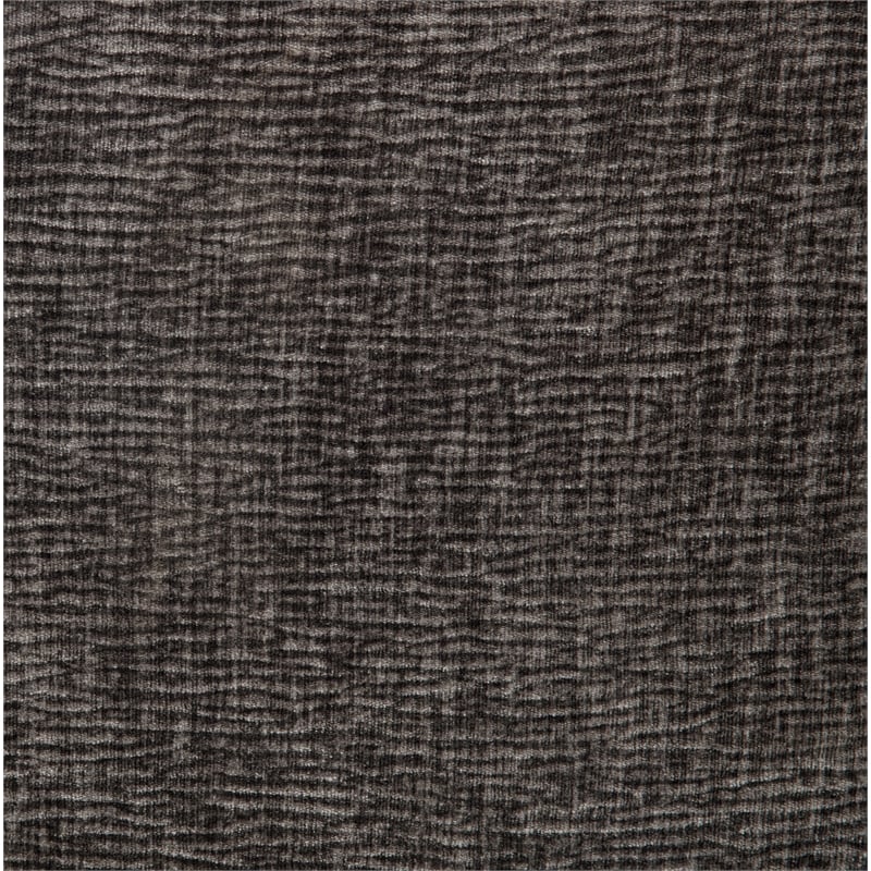 Tess Accent Chair 2-Piece Set in Modern Crystal Black Ribbed Linen on Solid Wood