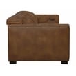 Riseholme Reclining Sofa with Black Legs in Contemporary Tan Leather
