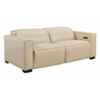 Riseholme Reclining Sofa with Black Legs in Contemporary Beige Leather