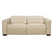 Riseholme Reclining Sofa with Black Legs in Contemporary Beige Leather