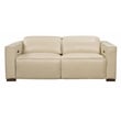 Riseholme Reclining Sofa with Barista Brown Legs in Contemporary Beige Leather