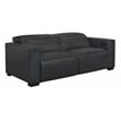 Riseholme Reclining Sofa with Black Legs in Contemporary Blue Leather