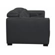 Riseholme Reclining Sofa with Black Legs in Contemporary Blue Leather