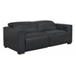 Riseholme Reclining Sofa with Barista Brown Legs in Contemporary Blue Leather