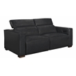Riseholme Reclining Sofa with Barista Brown Legs in Contemporary Blue Leather