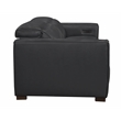 Riseholme Reclining Sofa with Barista Brown Legs in Contemporary Blue Leather