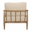 Venus Lounge Chair in Mid-Century Beige Boucle Fabric on Natural Solid Wood